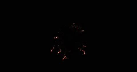 Loop footage fireworks with sparkling lights and stars, ignites an explosion on Video stock 164070780