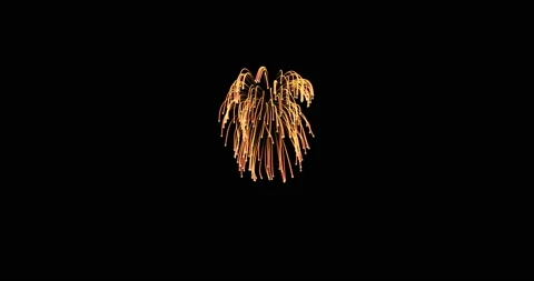 Loop footage fireworks with sparkling lights and stars, ignites an explosion on Stock Footage 164070863