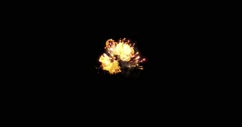 Loop footage fireworks with sparkling lights and stars, ignites an explosion on Stock Footage 164330719