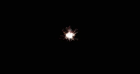 Loop footage fireworks with sparkling lights and stars, ignites an explosion on Stock Footage 164877044