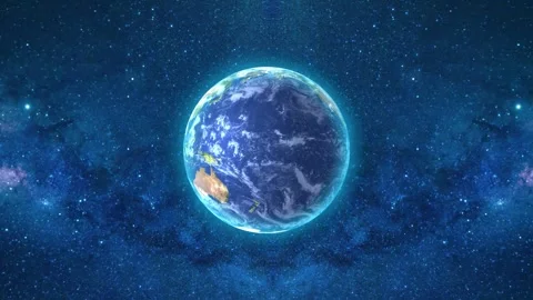 Loop footage of planet earth whole round 3D orbital rotation Stock-Footage 260362849
