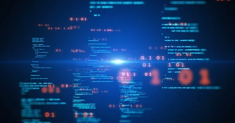 Loop  footage of Programming code abstract technology background Stock Footage