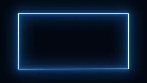 Loop frame is blue luminous rectangular neon. background animation Stock Footage 277527995