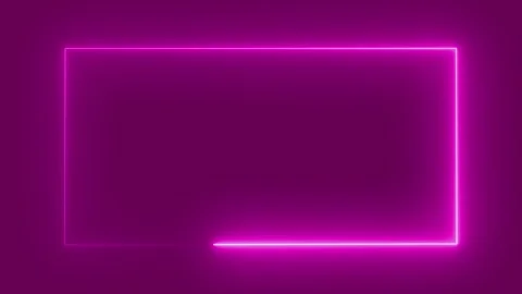 The loop frame is pink luminous rectangular neon. background animation Stock Footage 277447194