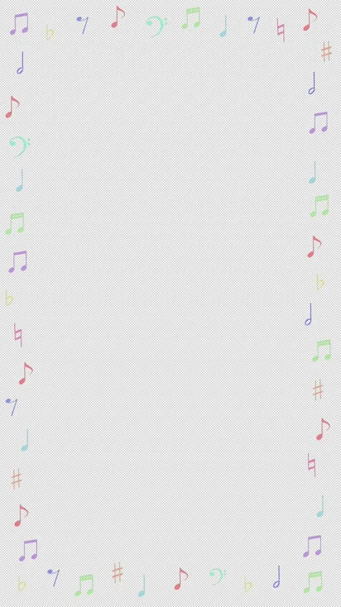 Loop frame sparkling hand-drawn musical notes and symbols Stock Footage 341546682