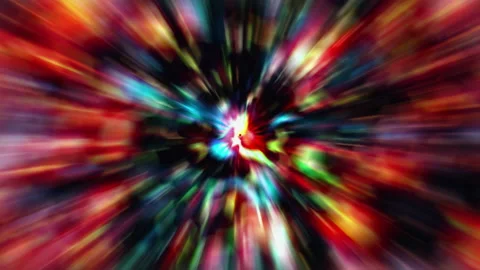 Loop futuristic light multicolored glowing energy vortex tunnel Video stock 144917143
