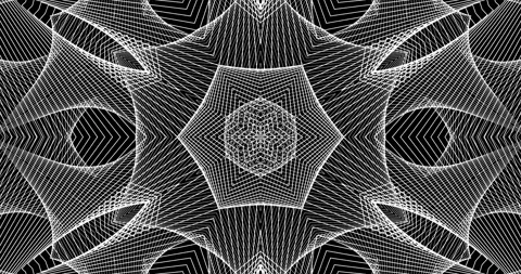 Loop of Futuristic Techno Lines Stripes Symmetrical Tech Pattern Motion Stock Footage 165928370