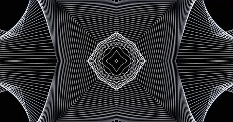 Loop of Futuristic Techno Lines Stripes Symmetrical Tech Pattern Motion Stock Footage 165929452