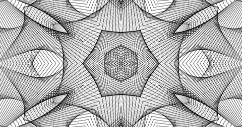 Loop of Futuristic Techno Lines Stripes Symmetrical Tech Pattern Motion Stock Footage 165930710