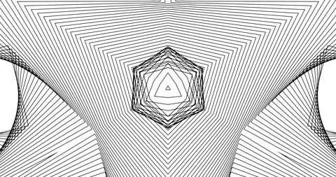 Loop of Futuristic Techno Lines Stripes Symmetrical Tech Pattern Motion Stock Footage 165931929