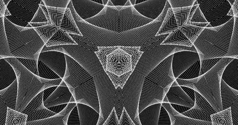 Loop of Futuristic Techno Lines Stripes Symmetrical Tech Pattern Motion Stock Footage 165933564