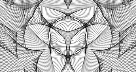 Loop of Futuristic Techno Lines Stripes Symmetrical Tech Pattern Motion Stock Footage 165933810