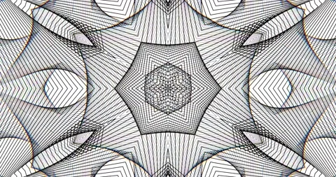 Loop of Futuristic Techno Lines Stripes Symmetrical Tech Pattern Motion Stock Footage 165940423