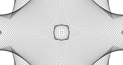 Loop of Futuristic Techno Lines Stripes Symmetrical Tech Pattern Motion Stock Footage 165951015