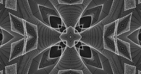 Loop of Futuristic Techno Lines Stripes Symmetrical Tech Pattern Motion Stock Footage 165952494