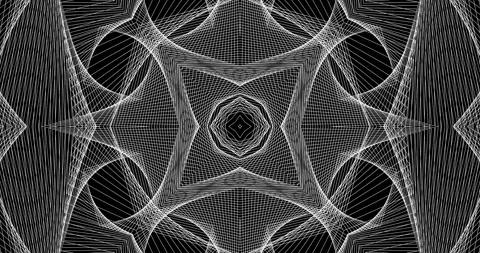 Loop of Futuristic Techno Lines Stripes Symmetrical Tech Pattern Motion Stock Footage 165952984