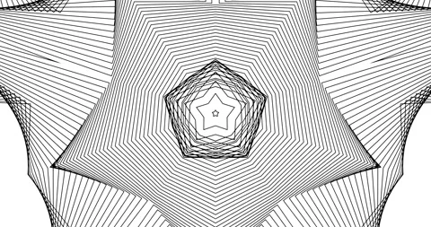 Loop of Futuristic Techno Lines Stripes Symmetrical Tech Pattern Motion Stock Footage 165960369