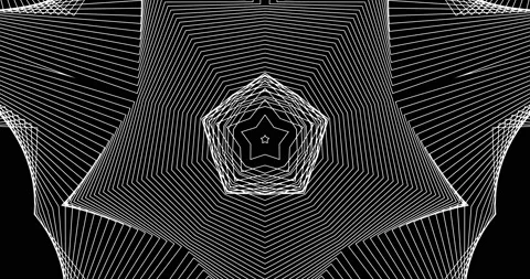 Loop of Futuristic Techno Lines Stripes Symmetrical Tech Pattern Motion Stock Footage 165960370