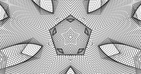 Loop of Futuristic Techno Lines Stripes Symmetrical Tech Pattern Motion Stock Footage 165960540