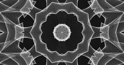 Loop of Futuristic Techno Lines Stripes Symmetrical Tech Pattern Motion Stock Footage 165965427