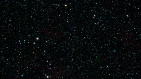 Loop galaxy sky twinkling light space on black Видео 150813297