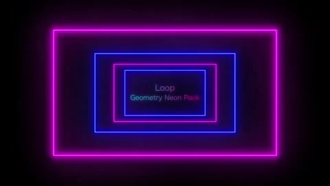 Loop Geometry Neon Pack 库存 After Effects