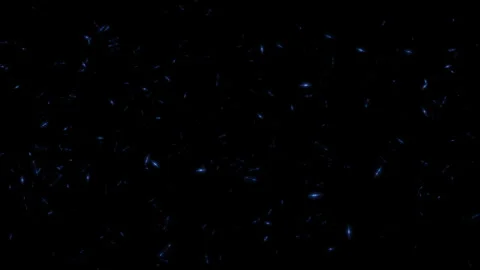Loop glow blue light stars particles flowing from left to right Stock Footage 303409841