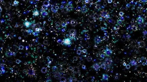 Loop Glow blue spark bomb particles fire animation on black background Stock Footage 306459129