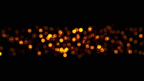 Loop glow gold orange bokeh particles animation background Stock Footage 229479564