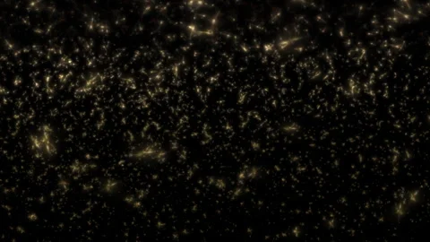 Loop glow gold star particles falling down on black background Stock Footage 309459530