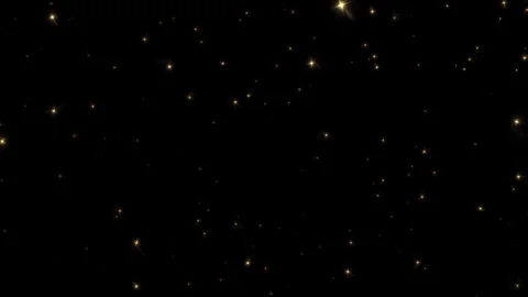 Loop glow golden star particles flow on black abstract background Video stock 301977387