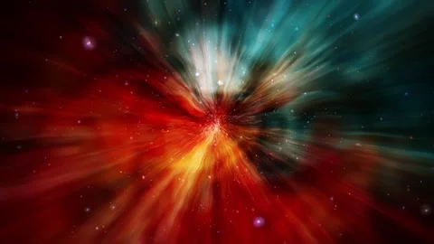 Loop glow orange dark blue stars space travel abstract background Stock Footage 320465611