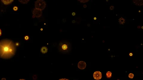 Loop glow orange spark bomb particles fire falling down Video stock 295504061