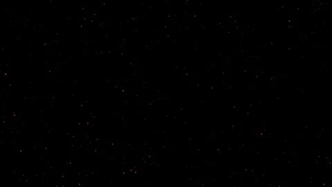Loop glow orange star particles flow on black background Stock Footage 299285718