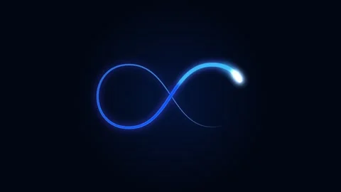 Loop is a glowing blue infinity sign. background motion animation Stock Footage 278386062