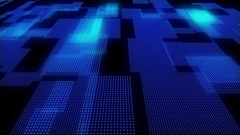 Loop Glowing Digital Particle Grid Background 库存影片 346140153