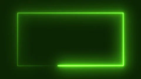 Loop glowing green neon frame. background motion animation Stock Footage 278386209