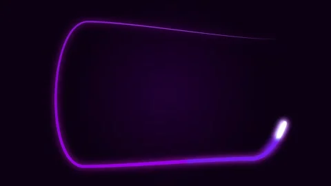 Loop glowing neon light frame Video stock 321534823