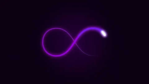 Loop is a glowing pink infinity sign. cyberspace . background motion animation Stock Footage 278578211