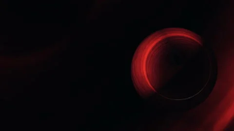 Loop glowing red ball rotating in dark space Stock Footage 153791684