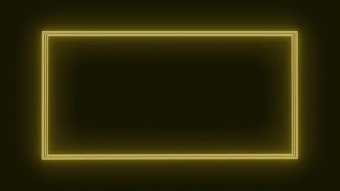 Loop glowing yellow frame background. digital, techno.the text space. Stock Footage 276947280