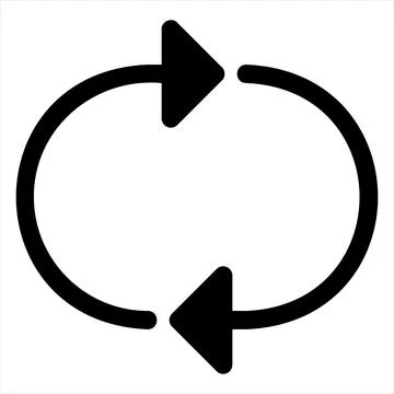 Loop glyph icon vector illustration isolated on white background Illustrazione stock