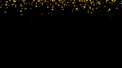 Loop Gold glitter particles animation on black, green, blue Background Stock Footage 279745254