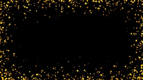 Loop Gold glitter particles animation on black, green, blue Background Stock Footage 279745391