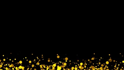 Loop Gold glitter particles animation on black, green, blue Background Stock Footage 279745573