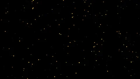 Loop Gold glitter particles animation on black, green, blue Background Stock Footage 279745715