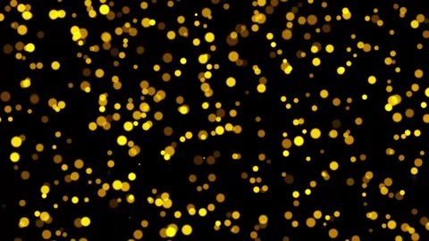 Loop Gold glitter particles. Falling glitter particles on black, blue Background Stock Footage 279745100