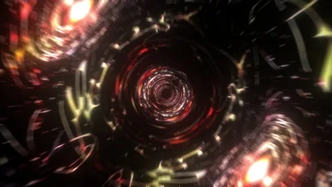 Loop gold red psychedelic spin futuristic pattern vortex Stock Footage 157598717