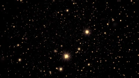 Loop gold stars particles animation on black abstract background Stock Footage 266685105