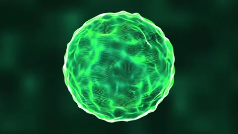 Loop is a green abstract circular energy sphere.  background animation Stock Footage 277798071